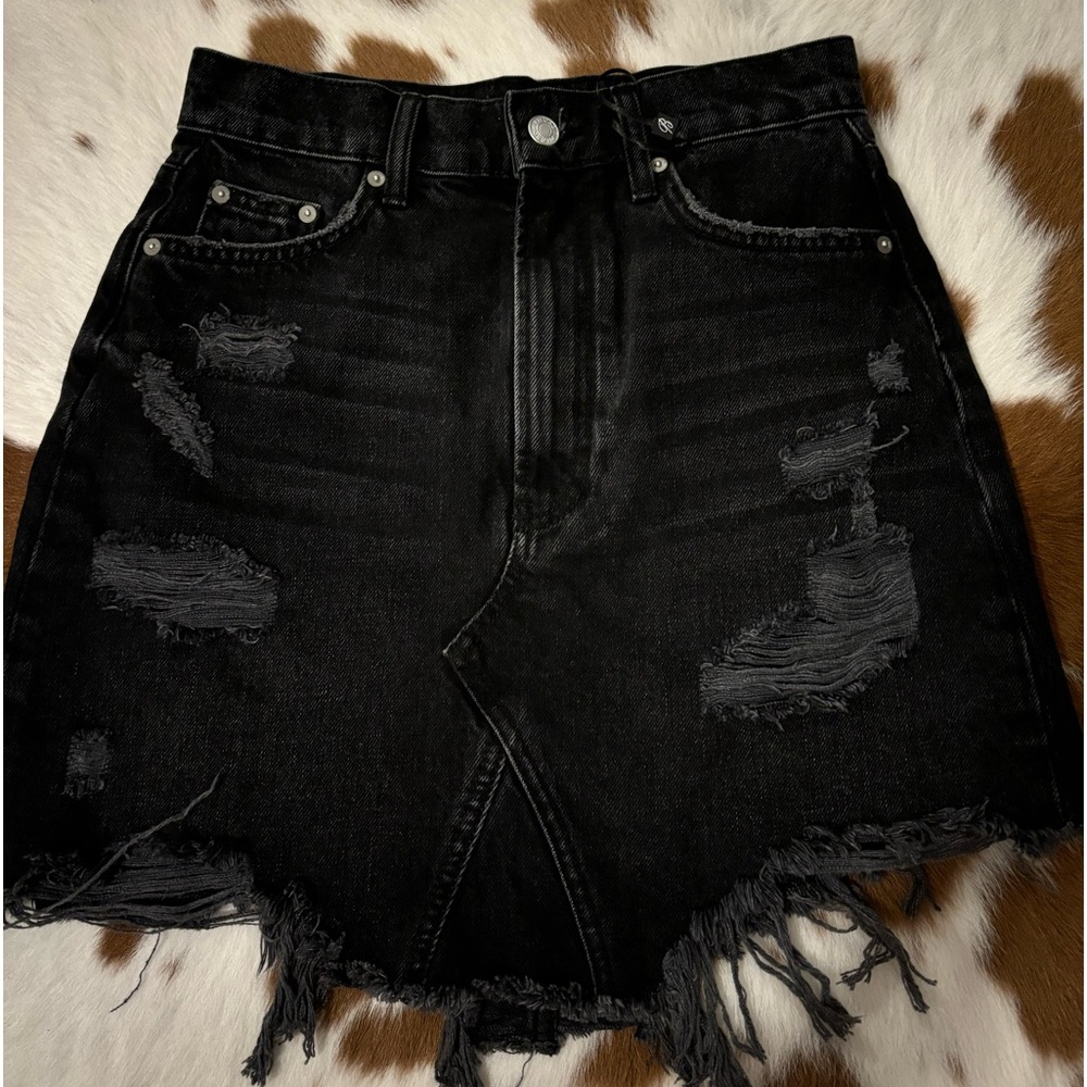 Anthropology pilcro jean skirt